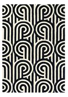 Florence Broadhurst Laagpolig vloerkleed  Turnabouts Black 39205 120x180 cm