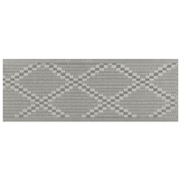 Beliani - Outdoor Teppich Grau Polypropylene 60x105 cm mit modernem Karo-Muster Rechteckig Kurzflor Gartenaccessoires Terrasse Balkon Wohnzimmer