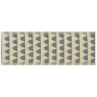 Beliani - Rechteckiger Outdoor-Teppich in Grau/Gelb mit Dreieck Muster 60x105 cm Hisar - Grau
