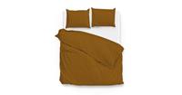 Zo! Home Satinado Dekbedovertrekset Uni Katoen Satijn - cognac brown 200x200/220cm