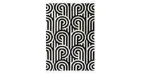 Florence Broadhurst Laagpolig vloerkleed  Turnabouts Black 39205 170x240 cm
