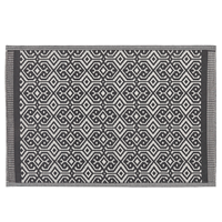Beliani - Outdoor Teppich schwarz 120 x 180 cm geometrisches Muster Barmer - Schwarz
