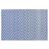 Beliani - Outdoor Teppich Blau 120 x 180 cm Zickzackmuster Balotra - Blau