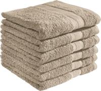 REDBEST Handtuch  6er-Pack Chicago taupe Gr. 50 x 100