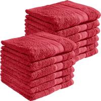 REDBEST Handtuch  12er-Pack Chicago rot Gr. 50 x 80