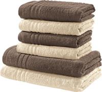 REDBEST Frottier-Set  2-farbig 6-tlg. Frottier New York taupe Gr. one size