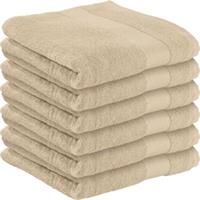 Erwin Müller Handtuch  6er-Pack Frottier Sindelfingen beige Gr. 50 x 100