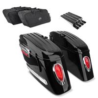 Craftride Set Koffer für Harley Davidson Dyna Street Bob / Wide Glide + Innentaschen  SC7