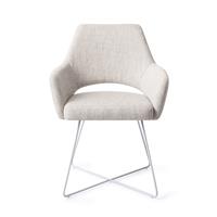 Jesper Home Eetkamerstoel 'Yanai' Cross White, kleur Pigeon