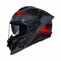 SMK Titan Carbon Nero Red Grey Full Face Helmet