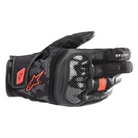 Alpinestars SMX Z Drystar Gloves, Tussenseizoen motorhandschoenen, Zwart-Rood Fluo