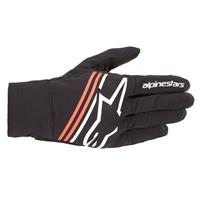 Alpinestars Reef Glove, Motorhandschoenen zomer, Zwart-Wit-Rood Fluo