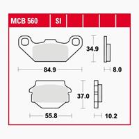 TRW SI Remblokken sinter metaal, en remschoenen voor de moto, MCB560SI