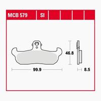 TRW SI Remblokken sinter metaal, en remschoenen voor de moto, MCB579SI