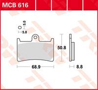 TRW Standaard remblokken, en remschoenen voor de moto, MCB616