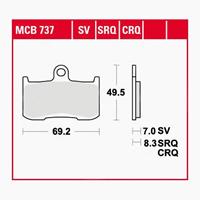 TRW Standaard remblokken, en remschoenen voor de moto, MCB737