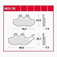 TRW Standaard remblokken, en remschoenen voor de moto, MCB796