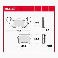 TRW Standaard remblokken, en remschoenen voor de moto, MCB807