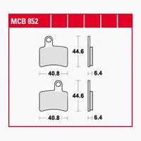 TRW Lucas Bremsbeläge organisch MCB852  40,8x44,6x6,4mm