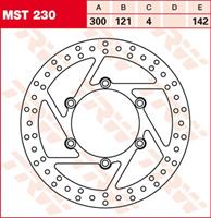TRW MST vaste remschijf, voor de moto, MST230