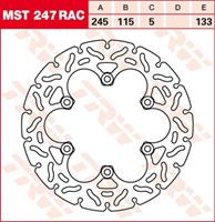 TRW MST vaste remschijf RAC design, voor de moto, MST247RAC