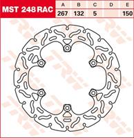 TRW MST vaste remschijf RAC design, voor de moto, MST248RAC