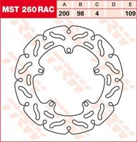 TRW MST vaste remschijf RAC design, voor de moto, MST260RAC