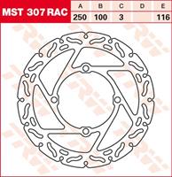 TRW MST vaste remschijf RAC design, voor de moto, MST307RAC