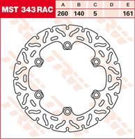 TRW MST vaste remschijf RAC design, voor de moto, MST343RAC