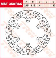 TRW MST vaste remschijf RAC design, voor de moto, MST350RAC