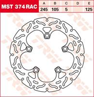 TRW MST vaste remschijf RAC design, voor de moto, MST374RAC