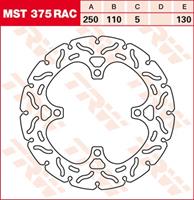 TRW MST vaste remschijf RAC design, voor de moto, MST375RAC