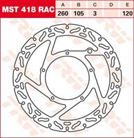 TRW MST vaste remschijf RAC design, voor de moto, MST418RAC
