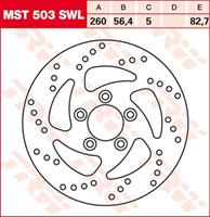 TRW MST vaste remschijf, voor de moto, MST503SWL