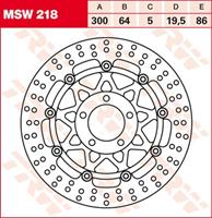 TRW MSW Zwevende remschijf, voor de moto, MSW218
