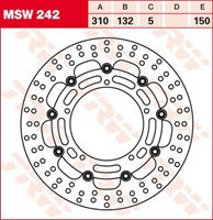 TRW MSW Zwevende remschijf, voor de moto, MSW242