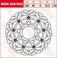 TRW MSW zwevende remschijf RAC design, voor de moto, MSW245RAC