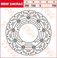 TRW MSW zwevende remschijf RAC design, voor de moto, MSW246RAC