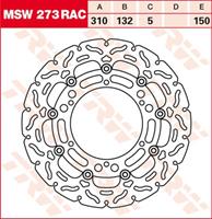 TRW MSW zwevende remschijf RAC design, voor de moto, MSW273RAC