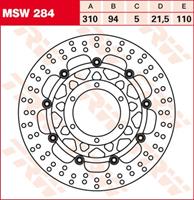 TRW MSW Zwevende remschijf, voor de moto, MSW284