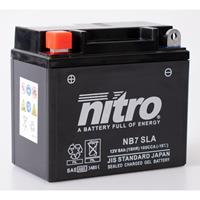 NITRO Gesloten batterij onderhoudsvrij, Batterijen moto & scooter, NB7-SLA