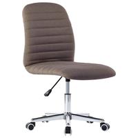 vidaXL Eetkamerstoelen 4 st stof taupe