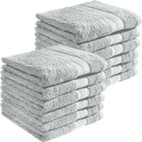 REDBEST Handtuch  12er-Pack Chicago silber Gr. 50 x 100