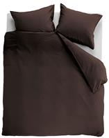 Ambiante Dekbedovertrek Uni Cotton Brown-Lits-jumeaux (260 x 200/220 cm)