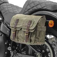 Craftride Motorrad Satteltasche Canvas mit Innentasche  CV1 Seitentasche army green