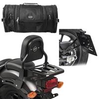 Craftride Set Sissybar mit Gepäckträger + Hecktasche + Kennzeichenhalter seitlich für Honda Rebel 500 17-21  RS2