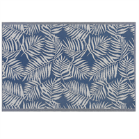 beliani Outdoor Teppich blau 120x180 cm Bodenschutzmatte Kunststoffmatte Kota - Blau