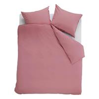 Ambiante Cotton Uni Dekbedovertrek - 2-persoons (200x200/220 Cm + 2 Slopen) - Katoen - Pink