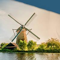 Good Morning Windmill Dekbedovertrek - 1-persoons (140x200/220 Cm + 1 Sloop) - Katoen - Multi