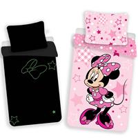 Disney Minnie Mouse Dekbedovertrek Glow In The Dark - Eenpersoons - 140 X 200 Cm - Katoen